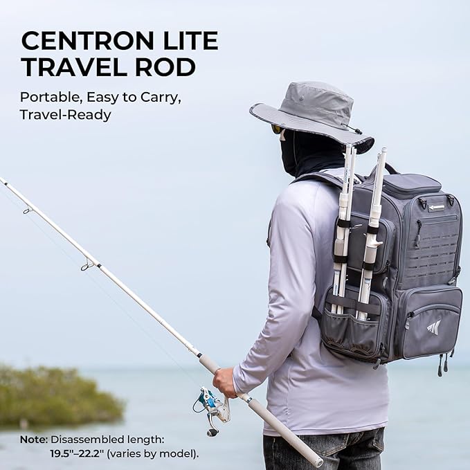 KastKing Centron Lite Travel Fishing Rods with Extra Twin-Tip | Portable 4/5 Piece Fishing Rods, Extra Twin-Tip, IM6 Graphite Blanks, Stainless Steel Guides W/Ceramic Rings, EVA Handle
