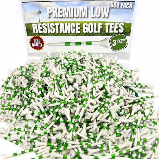 (50/150/500) Plastic Golf Tees 3 1/4 Best Golf Tees for Men, Unbreakable Golf Tees for Women, Long Golf Tees, Zero Friction Golf Tees, Tall Golf Tees Plastic Unbreakable, Reusable Golf Tee