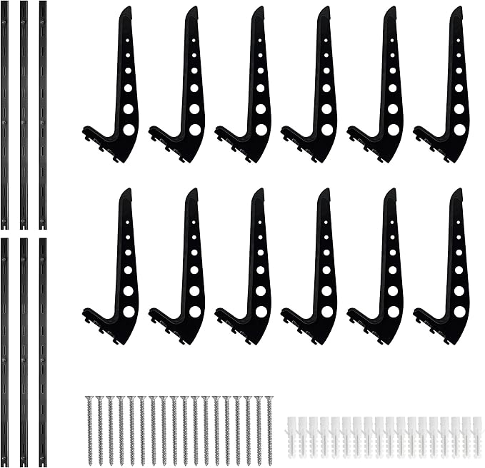 6 Board Surf Rack Wall Mount for Surfboard, Wakeboard, Snowboard Storage Adjustable Wall Hangers Boards Display