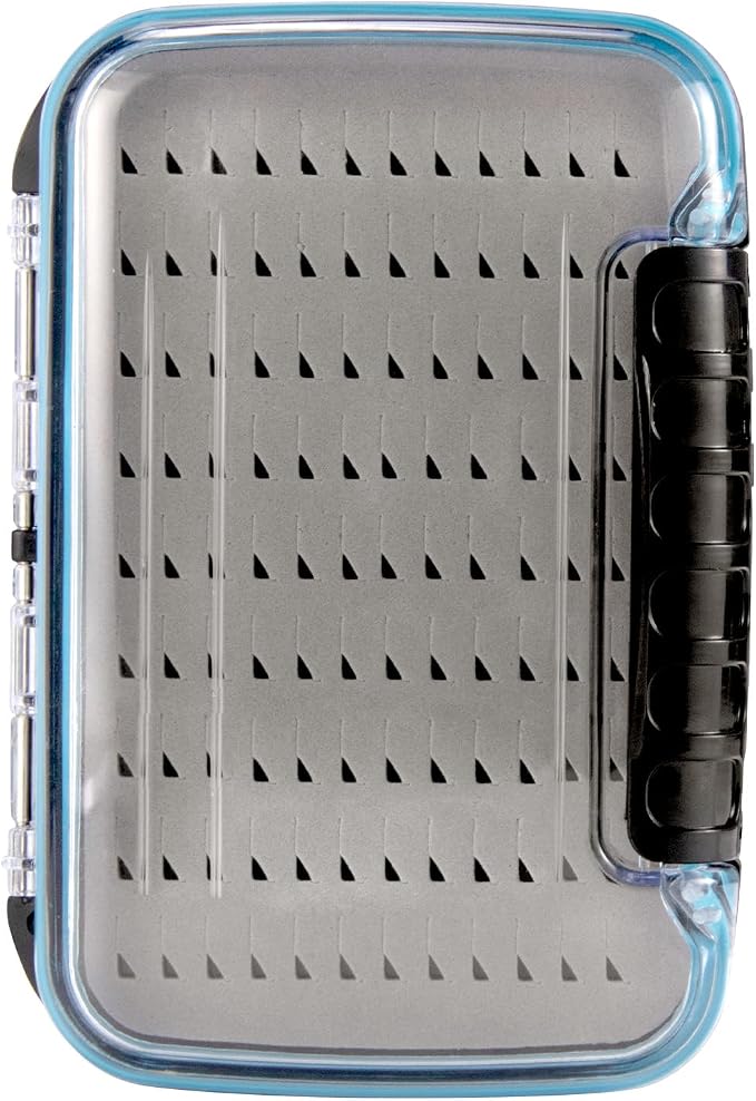 Dr.Fish Fly Fishing Box, Flies Storage Case Waterproof Silicone Double Sided Clam Fishing Jig Boxes Crappie Panfish Trout M