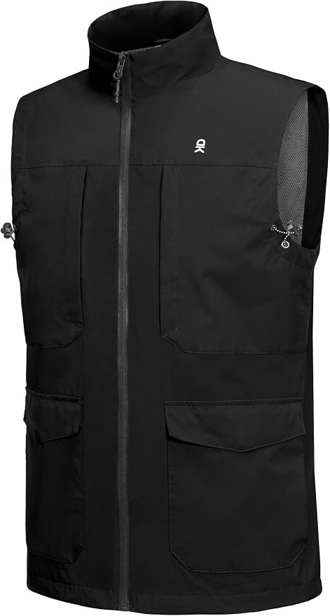 Little Donkey Andy Men's Lightweight Quick Dry Vest Windproof Sleeveless Jacket with 11 Pockets for Travel Fishing Hiking