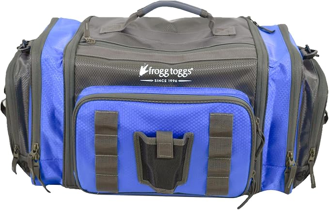 FROGG TOGGS Heavy Duty Fishing Tackle Duffle Bag, Includes Bait Trays