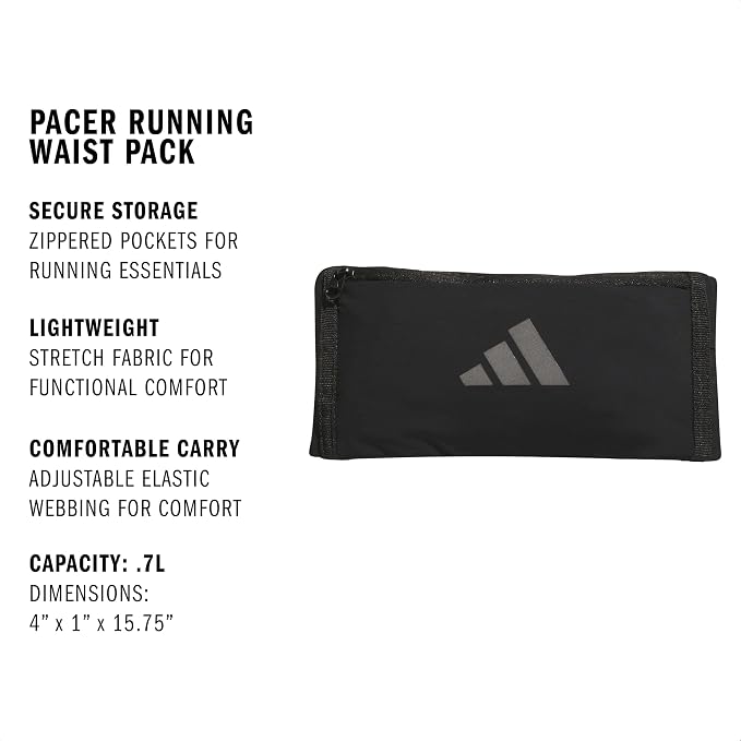 adidas Pacer Running Waist Pack – Lightweight Phone Belt