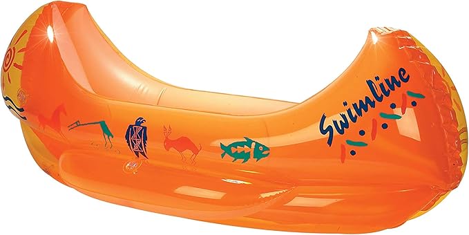 Swimline Rainbow Island Pool Inflatable Ride-On, White, 68"/64"/16"