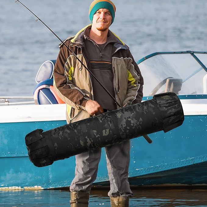 Fishing Pole Bag Rod Case, Folding Fishing Pole Bag Fishing Gear