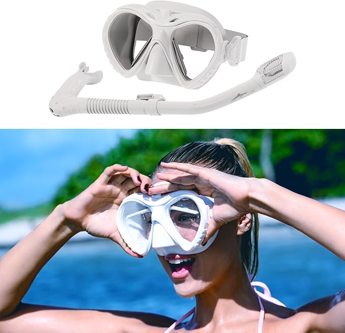 Fog Master Diving Mask with Wipers for Anti-Fog, Dry Top Snorkel Set Snorkeling Swimming Goggles Adult Youth