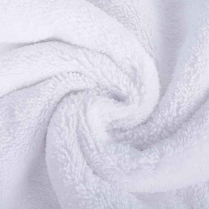 POLYTE Quick Dry Lint Free Microfiber Bath Sheet, 35 x 70 in, Pack of 2 (White)