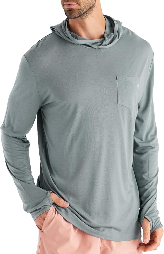Free Fly Men's Lightweight Hoodie - UPF 20+ Sun Protection Hoodie for Men - Breathable Long Sleeve Sun Shirt for Fishing