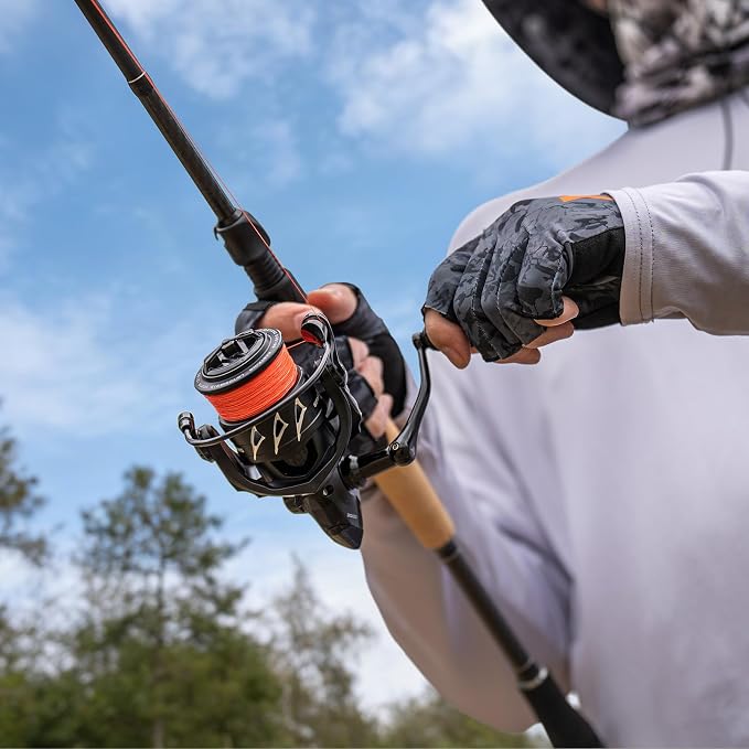 KastKing Spartacus II Plus Twin-Tip Spinning & Casting Rods, IM6 Graphite Blanks, Stainless Steel Frame with Zirconium Oxide Rings, 2-Piece Rods with Extra Tip Section, PTS, No-Slip Grip, Hook Keeper