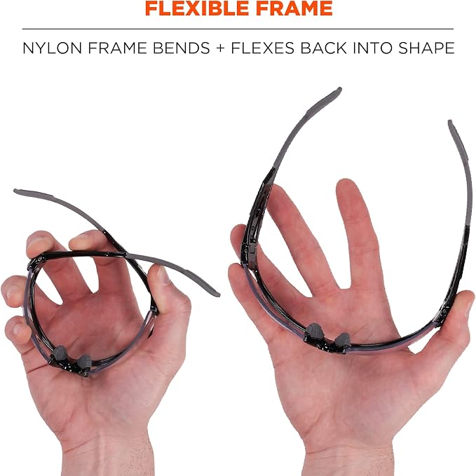 Ergodyne Skullerz DAGR Anti Scratch Safety Glasses, Anti-Fog, ANSI z87.1