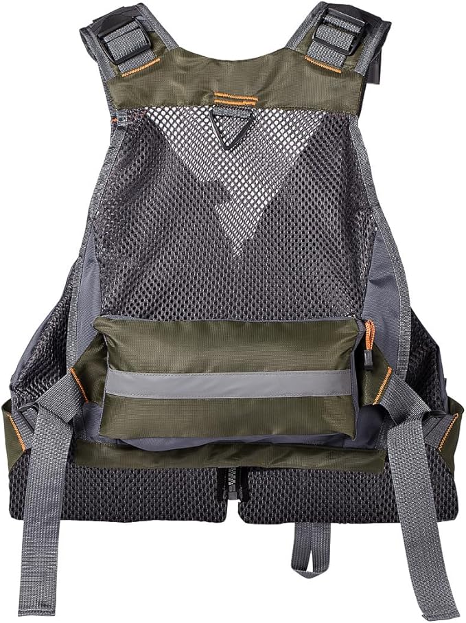 BASSDASH Strap Fishing Vest Adjustable for Men and Women, for Fly Bass Fishing and Outdoor Activities