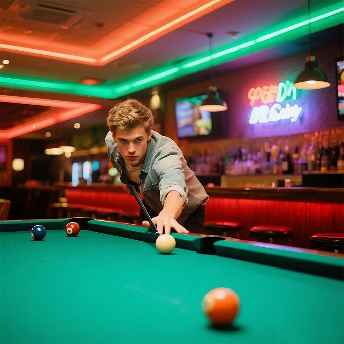 VEVOR Pool Cue, Pool Stick, 58 inch Billiard Pools Cue Stick with Multi-Layer Tip & ABS Connection Ring, Cues Sticks for Professional Pool Table, Bar, Home, Office