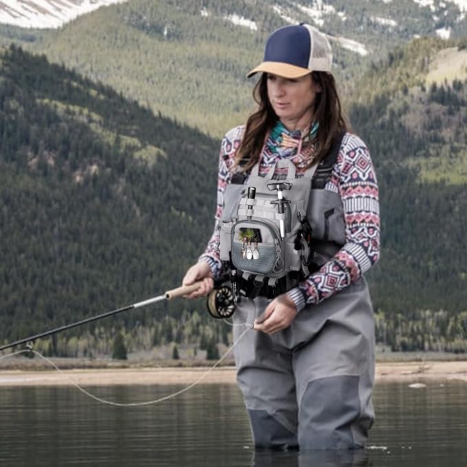 Ultimate Lightweight Fly Fishing Chest Pack - Water-Resistant Specialized Gear Storage with Quick-Access Design for Streamside Adventures