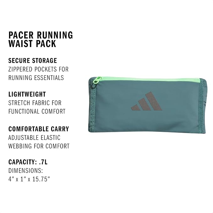 adidas Pacer Running Waist Pack – Lightweight Phone Belt