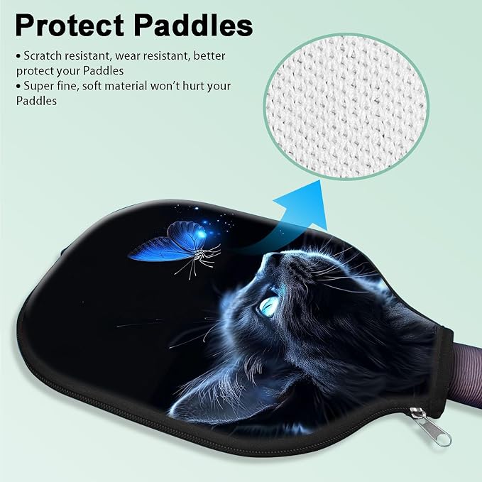 Pickleball Paddle Cover- Premium Water-Resistant Racket Sleeves with Reinforced Zippers, Universal Fit for USAPA Standard Paddles, Extra Padding Protection 6