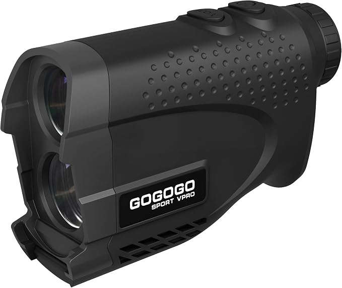 Gogogo Sport Vpro GS24 Golf & Hunting Laser Rangefinder, 7X Magnification, 1200 Yard Distance Measuring Range Finder with High-Precision Flag Pole Locking Vibration Function Slope Mode Continuous Scan