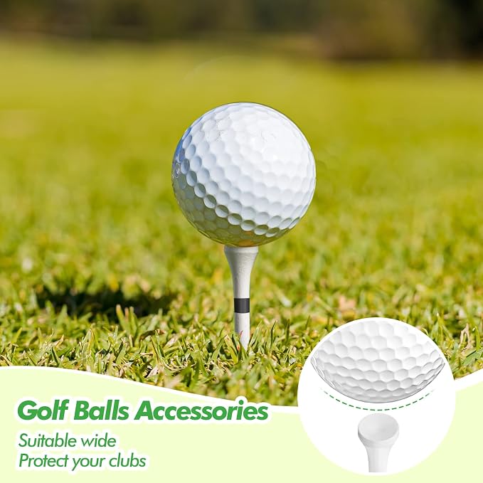 Mudder Golf Tees Bulk Wooden Bamboo Golf Tees Multicolor Wood for Men Balls Accessories