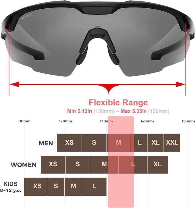 HTS HUNTERSKY Ballistic Tactical Shooting Glasses ANSI Z87+ UV400 Protective Eyewear