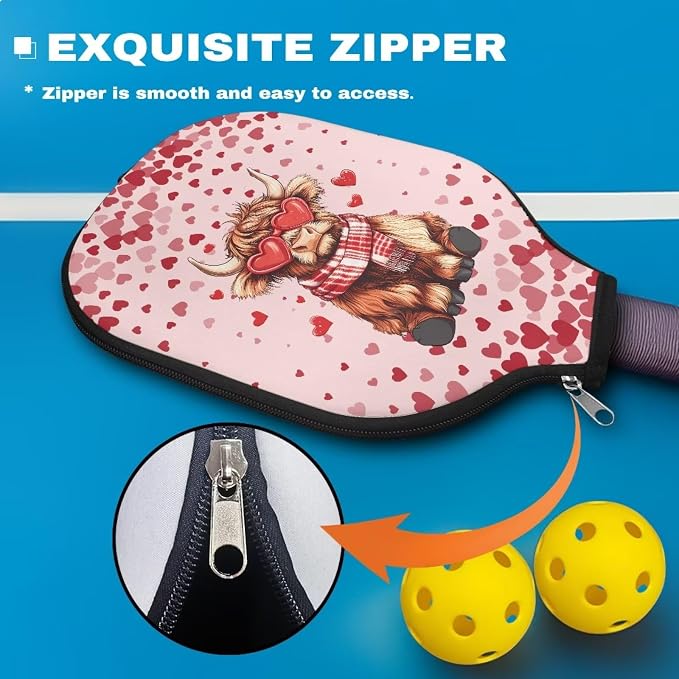 Pickleball Paddle Covers Only for Men and Women Zipper Closure Protection and Decoration