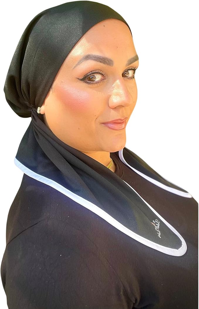 Dry Fit Pretied Activewear Head Scarf, Non-Slip Velvet Band Attached, Lightweight Adjustable Headcover