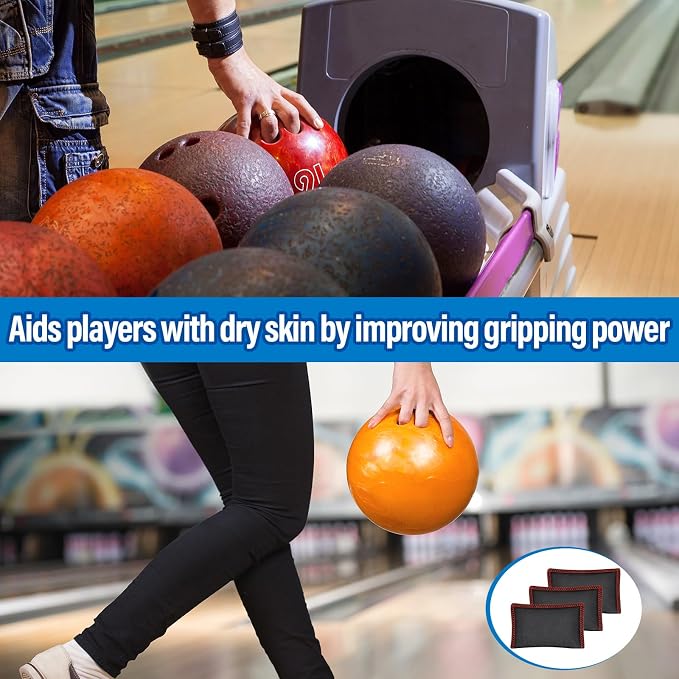 Simgoing Bowling Rosin Grip Bag Bowling Accessories Kit Grip Sack Powder Bag for Drying Hand for Golf Tennis Lifting Rock Climbing Gymnastics