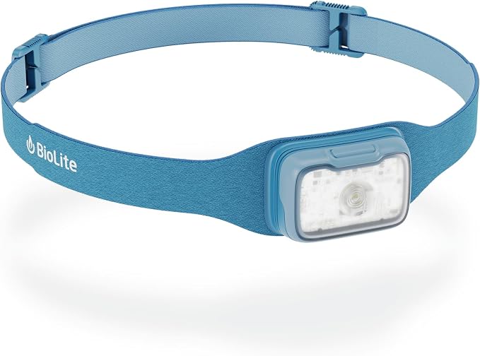 BioLite Range 300 Waterproof, Fast-Charging Rechargeable Headlamp, Slate Blue, 300 Lumens, USB-C Charging, 75m Beam, 100 Hour runtime