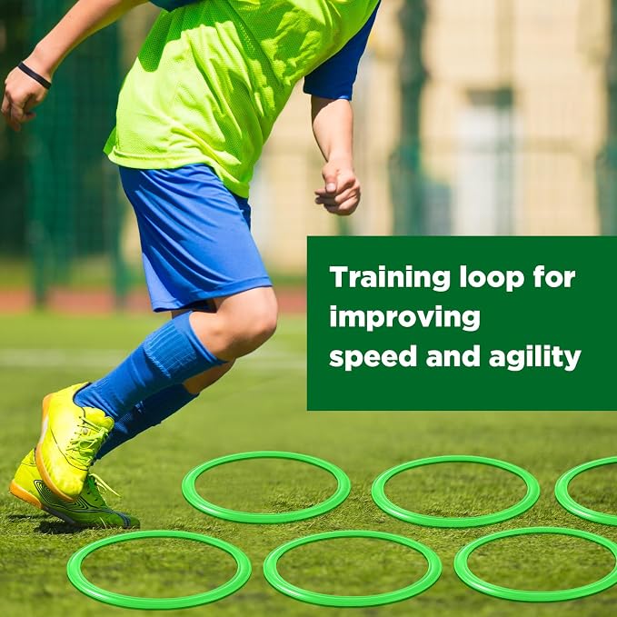 Deekin Agility Rings Speed and Agility Training Rings Exercise Speed Circle Jumping Hoops for Training Toss Equipment