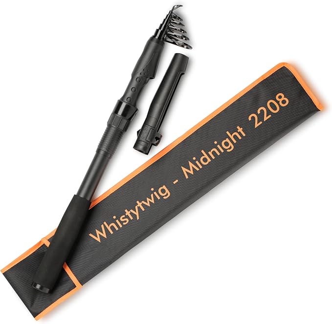 Whistytwig Carbon Fiber Telescopic Fishing Rod - Portable Collapsible Design for Travel and Adventure - Versatile Saltwater and Freshwater Fishing Pole