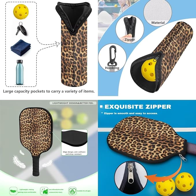 Pickleball Paddles Set 3PCS Pickleball Paddle Case Pickleball Racket Pickleball Bag Ideal for Beginners Gifts