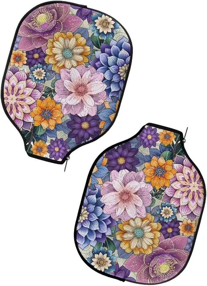 Pickleball Paddle Covers Only for Men and Women Zipper Closure Protection and Decoration