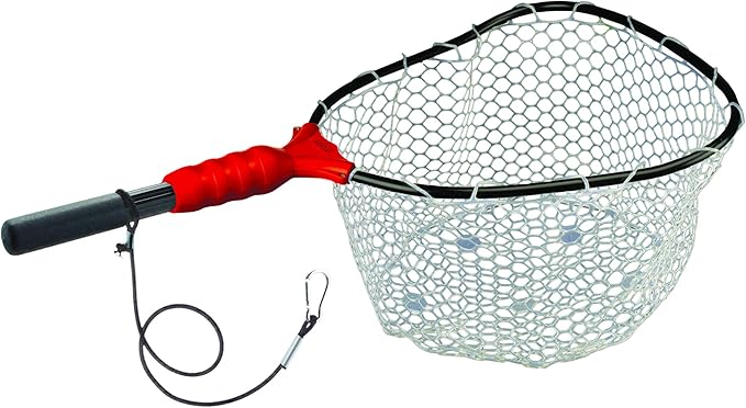Ego S1 Slider Fishing Net, Ultimate Fishermen’s Tool Fixed Handle, Replaceable Head, Salt & Freshwater, 17x19 Inch Hoop