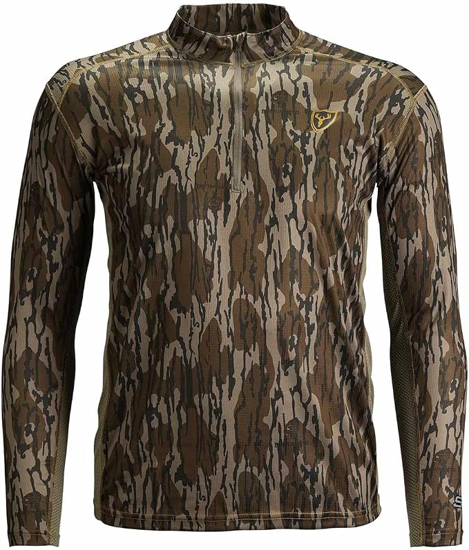 SCENTBLOCKER Angatec Long Sleeve 1/4 Zip Performance Shirt Mens Camo Hunting Clothes