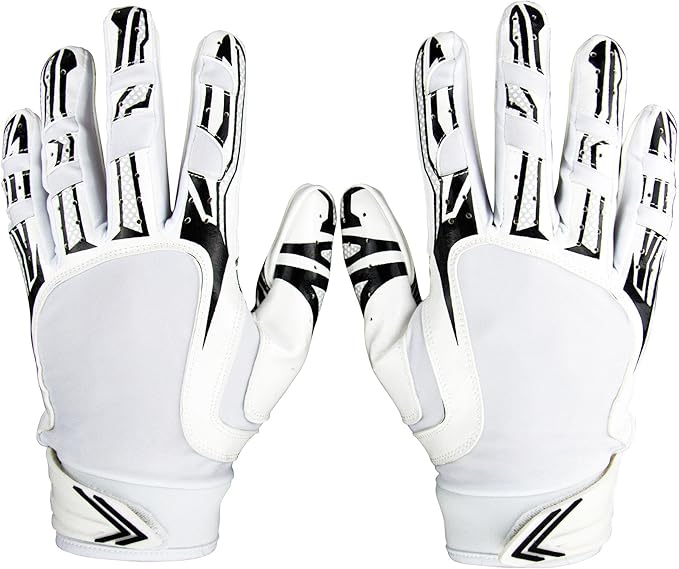 Pure Athlete Football Wide Receiver Gloves - Elite Sticky Grip Gloves, Drip Gear for WR and Defensive Backs - Adult, Youth, Men and Boys