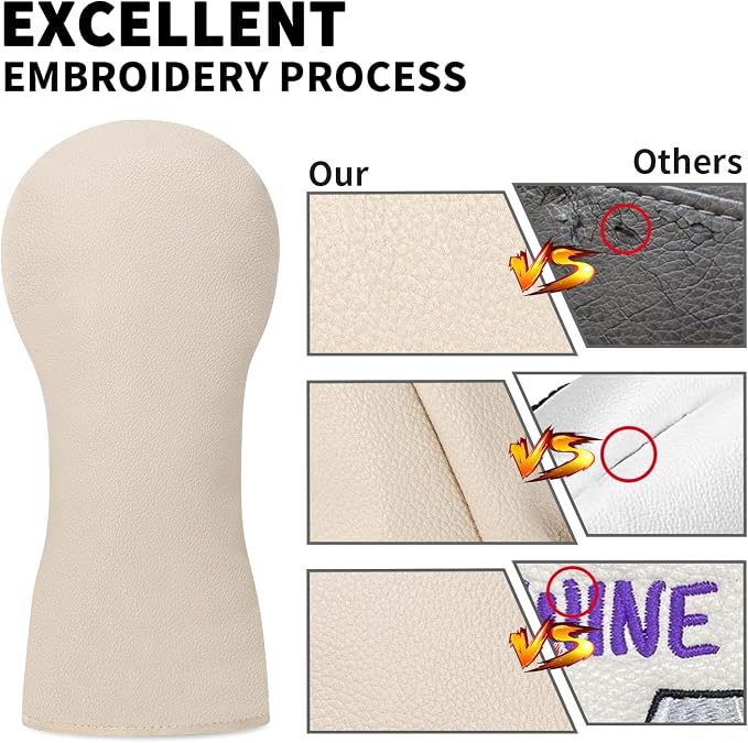 Golf Club Covers for Driver, Fairway, Hybrids - Golf Driver Headcover/Golf Fairway Wood Head Cover/Hybrid Headcover for Men/Women Golfer