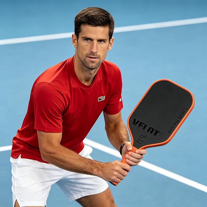 Pickleball Paddles,Pickleball Paddle,Carbon Fiber Pickle Ball Paddle-16MM,Hot Pressing Process Racket for Lightweight,Superior Control,Spin,Power and Consistency,USAPA Approved