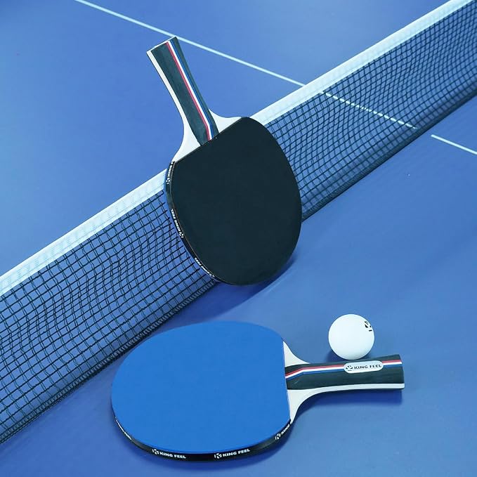 Ping Pong Paddles Set of 4 Premium Table Tennis Rackets 3-Star Ping Pong Balls(8) with Ping Pong Paddle Case Professional Table Tennis Paddles Set for Indoor & Outdoor Games