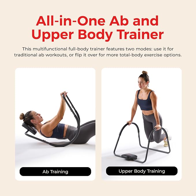 Sunny Health & Fitness Adjustable Abdominal Waist Trainer with Elbow Support for Abdominal Exercises and Cardio Workouts