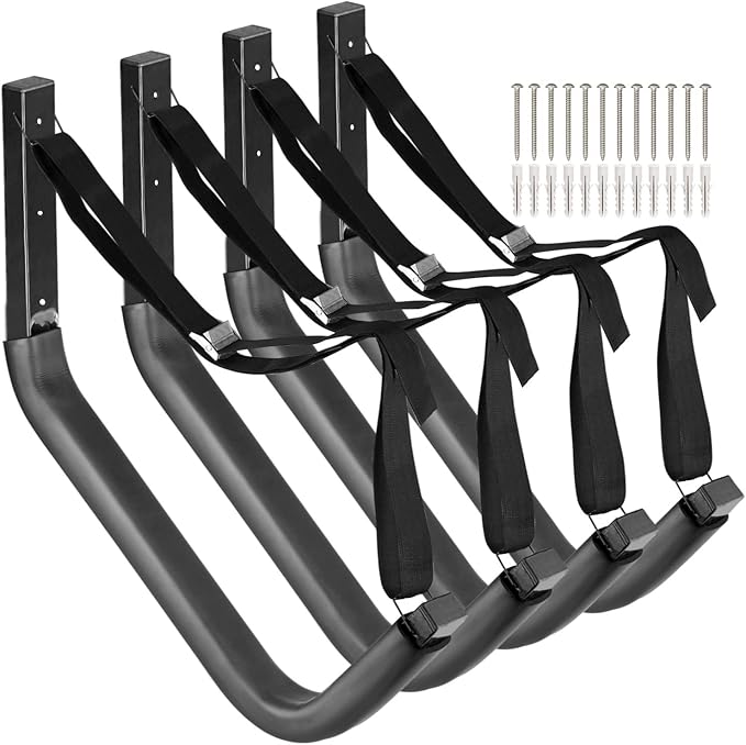 Kayak Storage Racks, Canoes Garage Storage Hooks, Wall Mount Surfboard Hangers and Stand-Up Paddle Board Holder