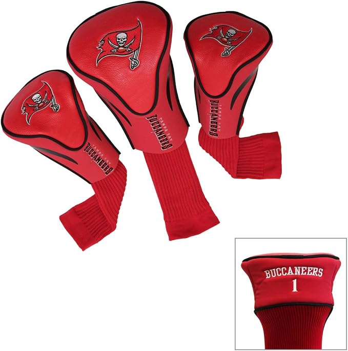 Team Golf NFL Cincinnati Bengals Contour Golf Club Headcovers (3 Count) Numbered 1, 3, & X, Fits Oversized Drivers, Utility, Rescue & Fairway Clubs, Velour Lined for Extra Club Protection