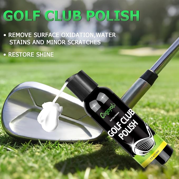 Pro Golf Club Care Kit with Golf Club Cleaner,Polish,Brush,Grip Cleaner,Golf Club Cleaning Kit Golf Accessories for Men, Golf Gifts for Golfers