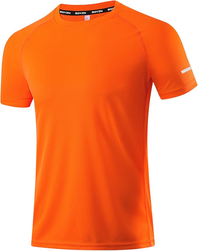 Boyzn 1, 3, 5 or 7 Pack Men's Workout Running Shirts, Dry Fit Moisture Wicking T-Shirt, Gym Athletic Short Sleeve Tee Shirts