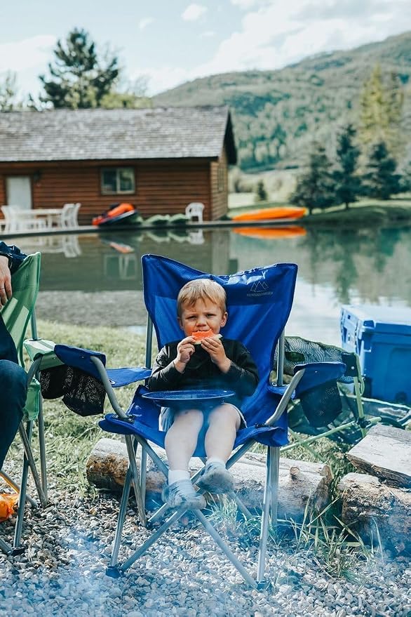 Anytime Chair for Camping, Sports, and The Outdoors w/Carry Bag, Camping Chairs for Adults, Folding Chair for Outside, (by Caddis Sports) (2, Green)