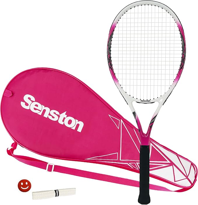 Senston 27 inch Tennis Racket for Adults 1 Pack Tennis Racket Set Tennis Overgrip, Vibration Damper