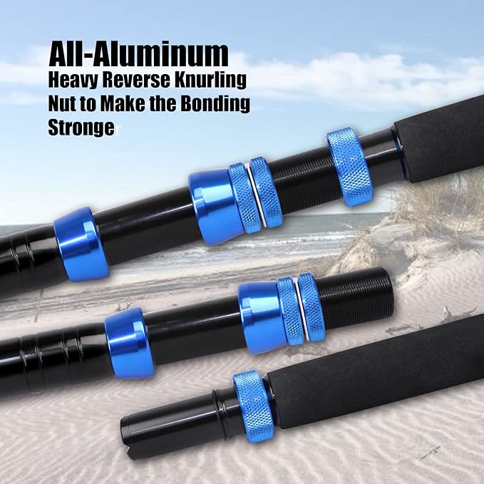 Fiblink 1-Piece Saltwater Offshore Trolling Rod Conventional Boat Rod Carbon Fishing Pole(6 Feet, 30-50 lb/50-80 lb/80-120 lb)