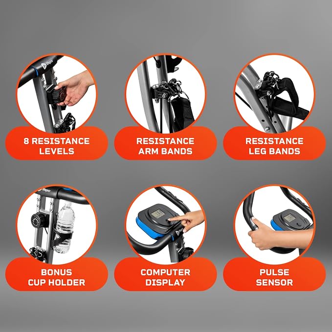 Lifepro Folding Exercise Bike - Top Foldable Indoor Stationary Bike - Fitness and Excersize Equipment - Perfect Home Gym Bike