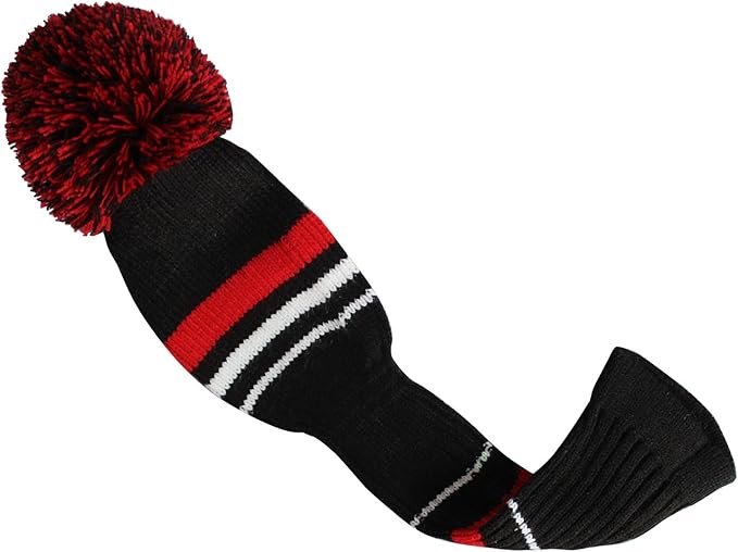 Scott Edward Golf Club Head Covers Set of 4, Acrylic Yarn Double-Layers Knitted, with Rotatable Number Tags