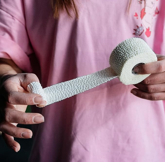 WARM BODY COLD MIND Lifting Thumb Tape for Weightlifting |1.5" x 20.6ft| - Hook Grip Tape for Gym, Powerlifting, Deadlift, Weight Lifting, Athletic Finger Wrap