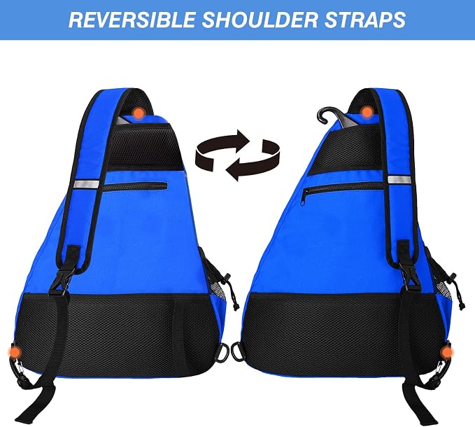 WOLT Pickleball Bag,Crossbody Sling Bags for Women Men,Pickleball Backpack with Fence Hook for Tennis, Racketball