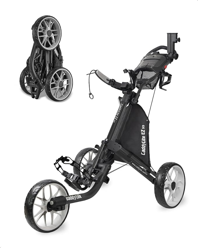 Caddytek Golf CaddyLite EZ Fold V8 3-Wheel Push Cart