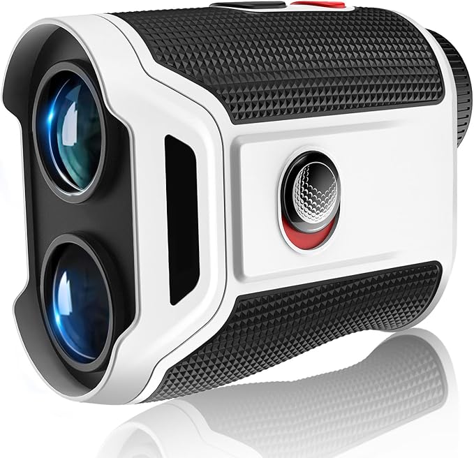 Golf Range Finder with Slope, 1200 Yards Rechargeable Range Finder Golf, 7X Magnification, Flag Lock Vibration, Magnetic Mount,±0.5 Yard Accuracy, Waterproof, Ideal for Golfing & Hunting